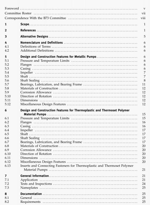ASME B73.1:2012 pdf free download