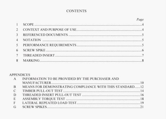 AS 1085.18:2003 pdf – Railway track material Part 18: Screw spikes and threaded inserts