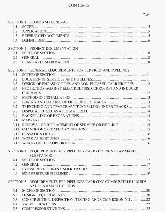 AS 4799:2000 pdf – lnstallation of underground utility services and pipelines within railway boundaries