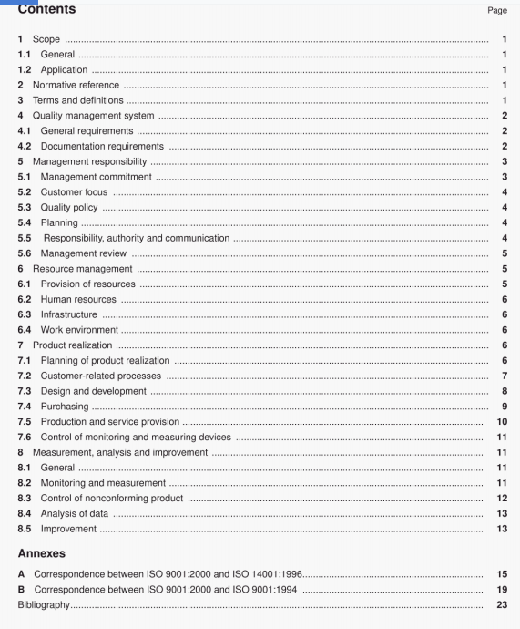 AS/NZS ISO 9001:2000 pdf – Quality management systems—Requirements