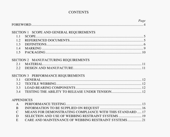 AS/NZS 4380:2001 pdf – Motor vehicles-Cargo restraint systems-Transport webbing and components