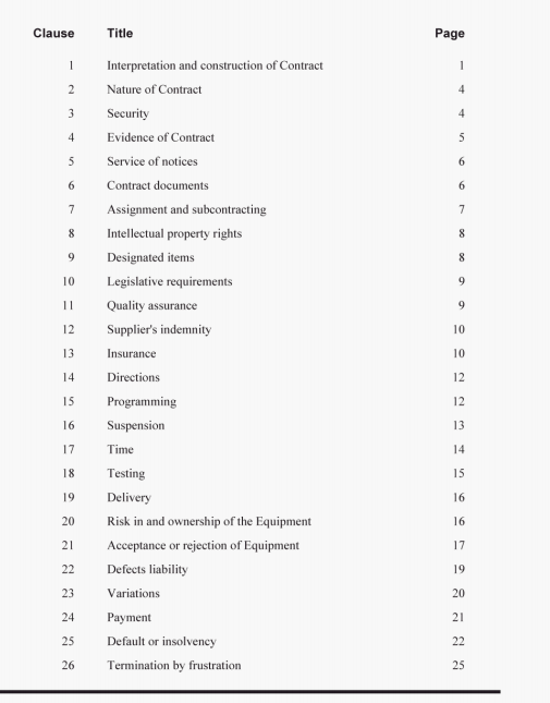 AS/NZS 4911:2003 pdf – General conditions of contract for the supply of equipment without installation