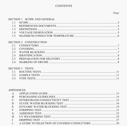 AS/NZS 3675:2002 pdf – Conductors-Covered overhead—For working voltages 6.35/11 (12) kV up to and including19/33(36) kV