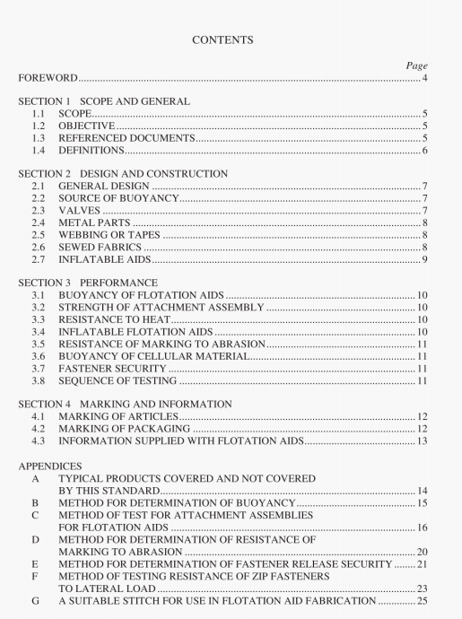 AS 1900:2002 pdf – Flotation aids for water familiarization and swimming tuition