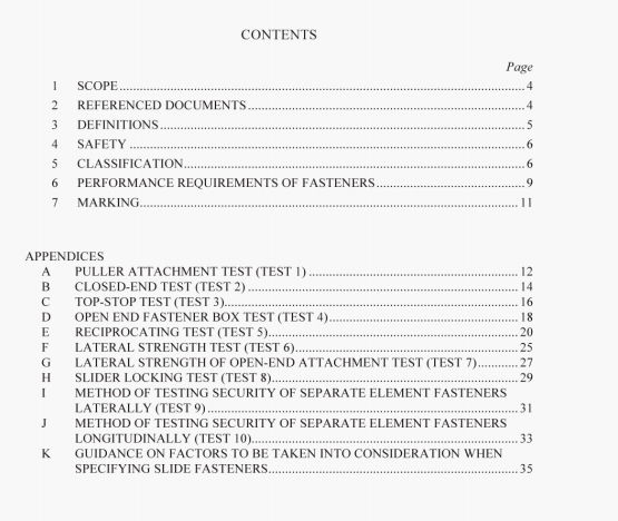 AS 2332:2003 pdf – Slide fasteners