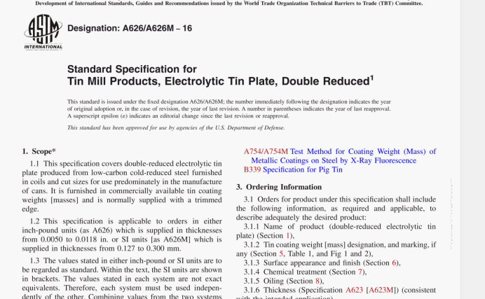 ASTM A626:16 pdf download