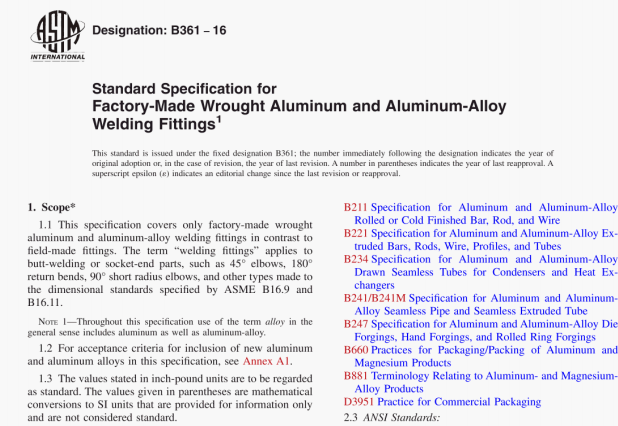 ASTM B361:16 pdf download