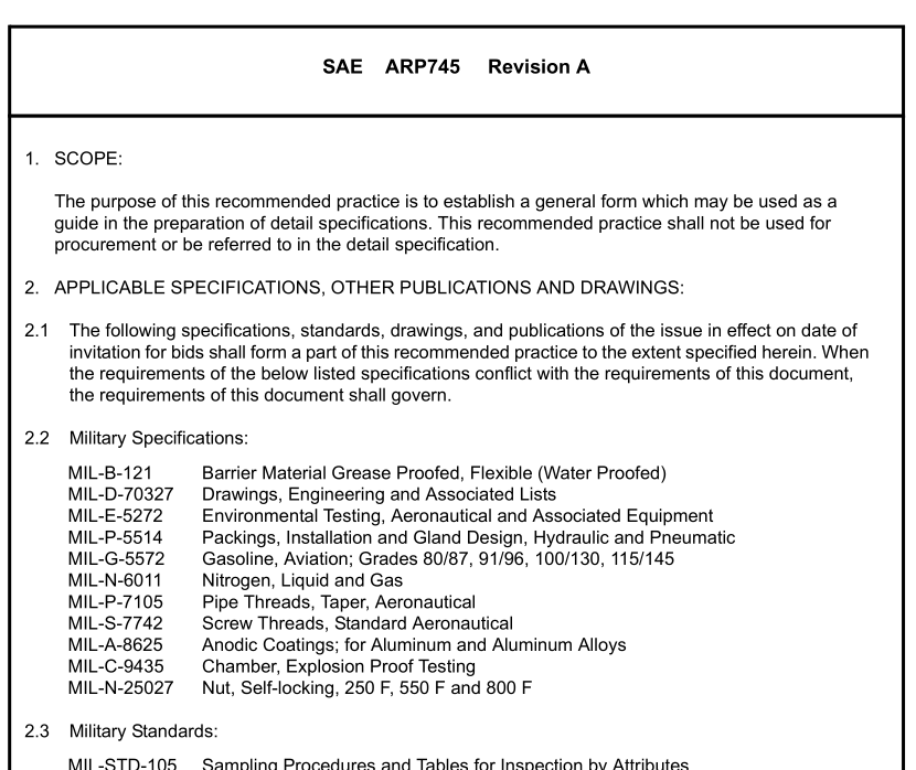 SAE ARP 745A:2002 pdf download