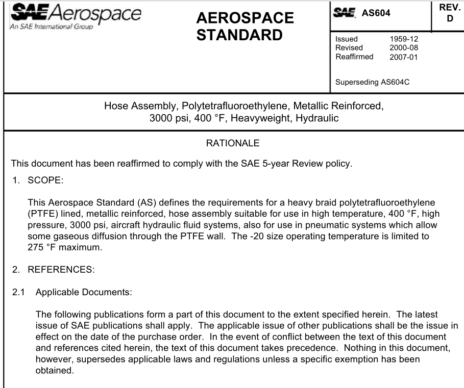 SAE AS 604D:2000 pdf download